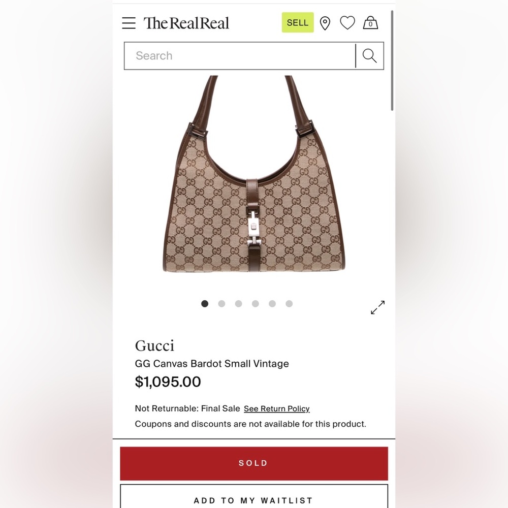 Authentic Gucci Monogram Jackie Shoulder Bag - image 8